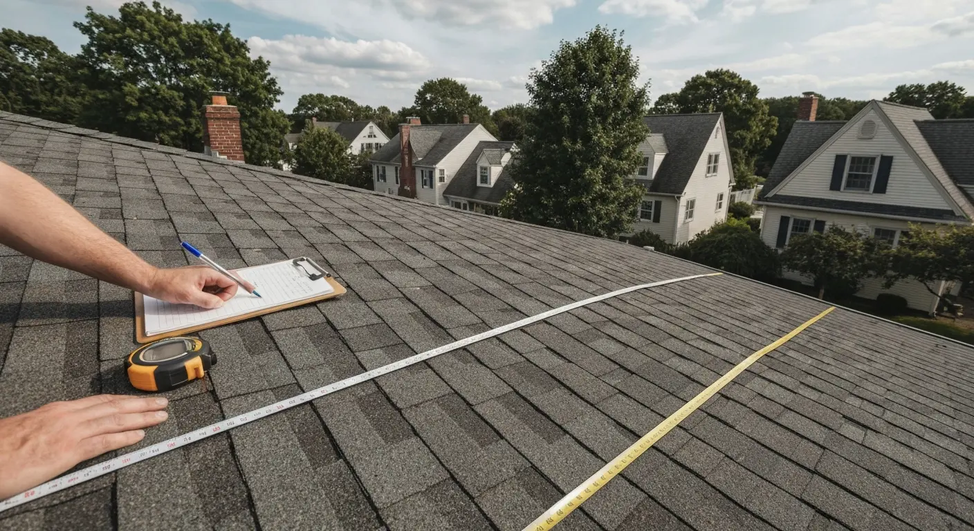 Roof inspection on residential home