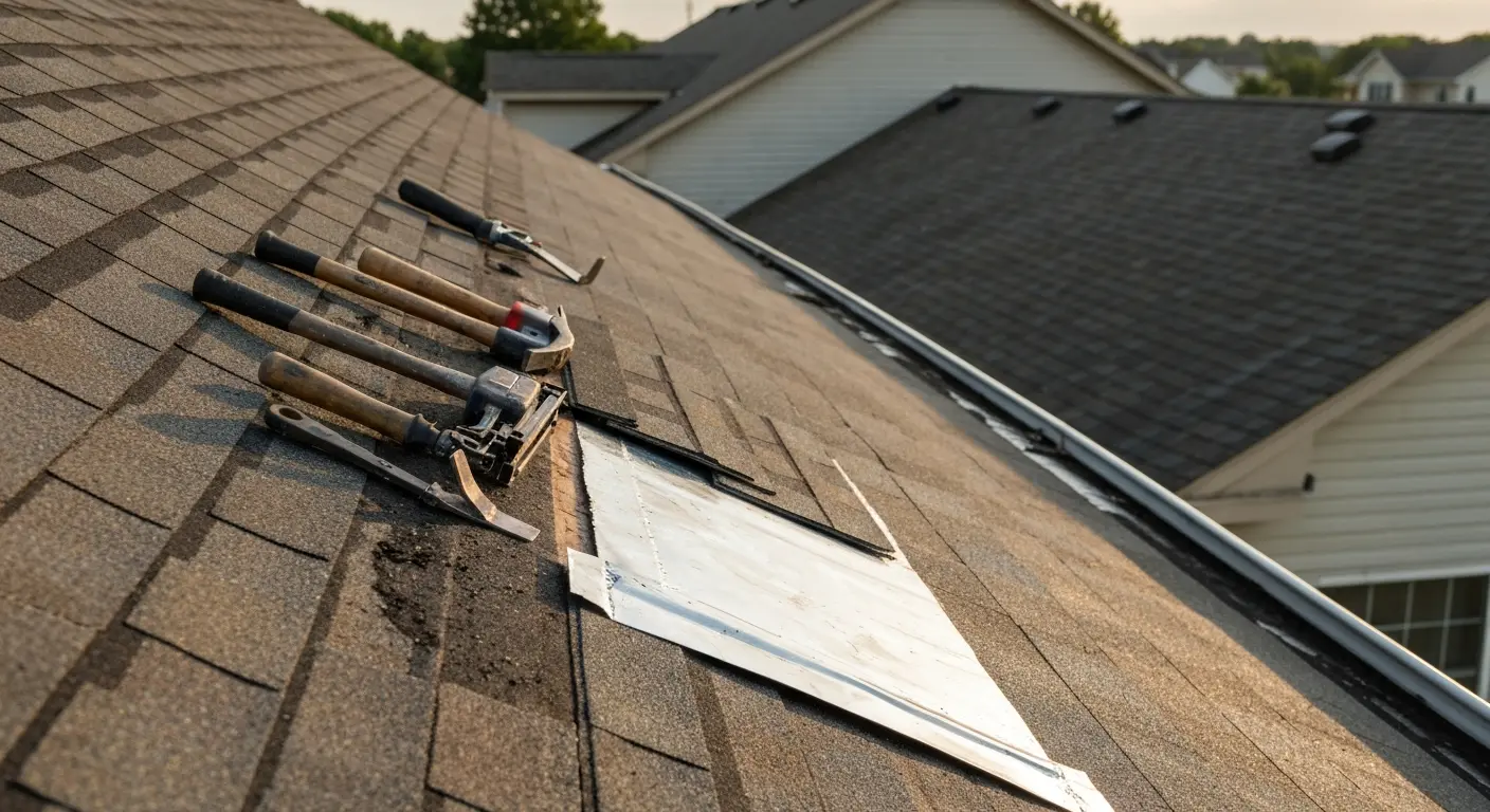 Roof repair work