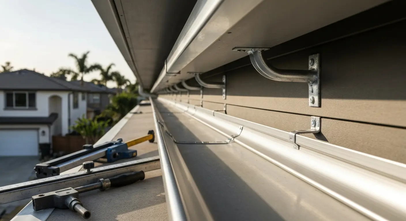 Gutter installation work