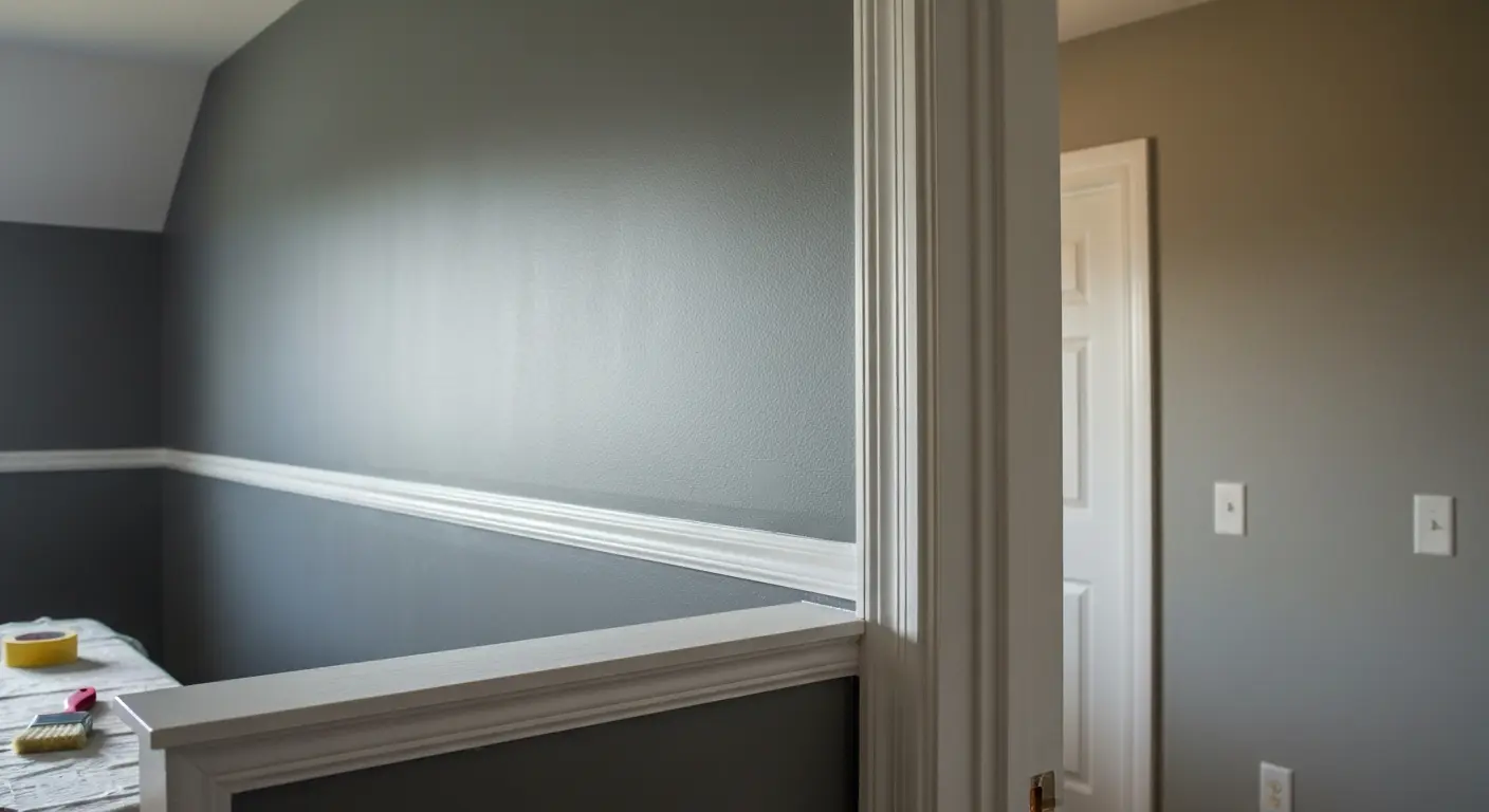 Interior bedroom painting project