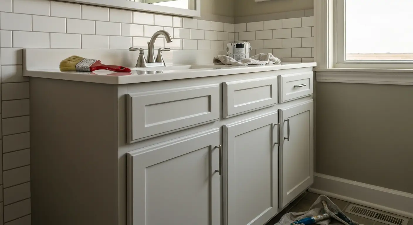 Bathroom vanity painting project