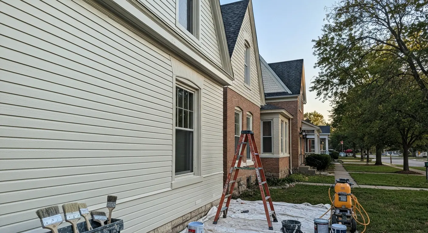 Exterior siding painting