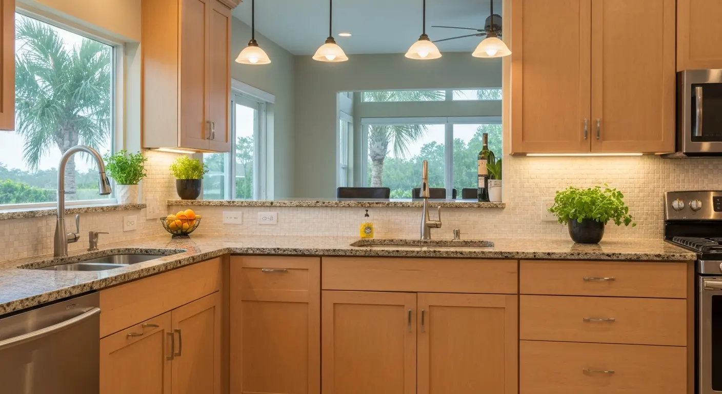 Task lighting in kitchen