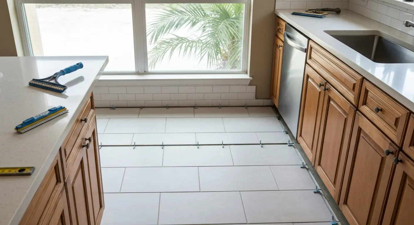 Kitchen tile flooring