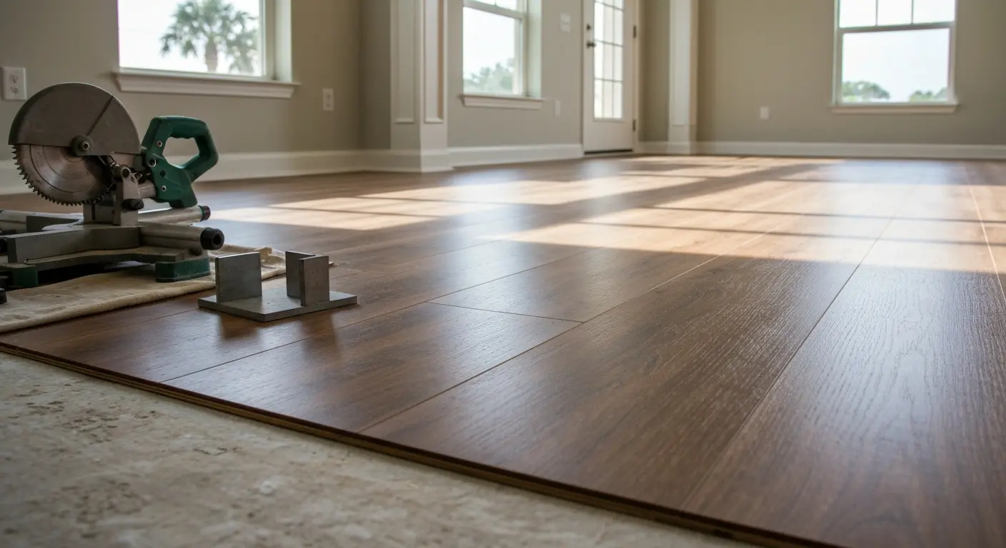 Laminate flooring installation