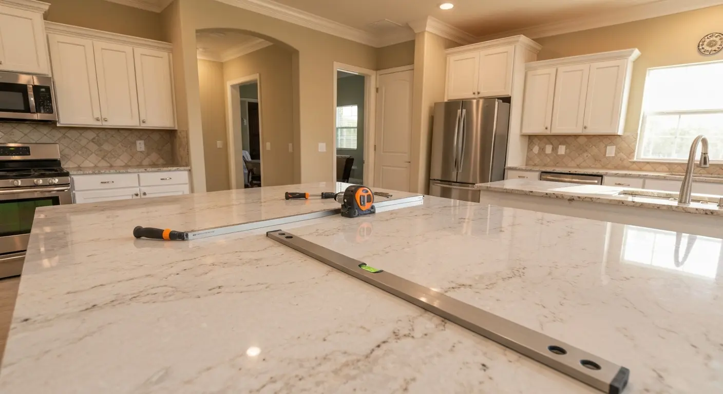 Kitchen countertop installation
