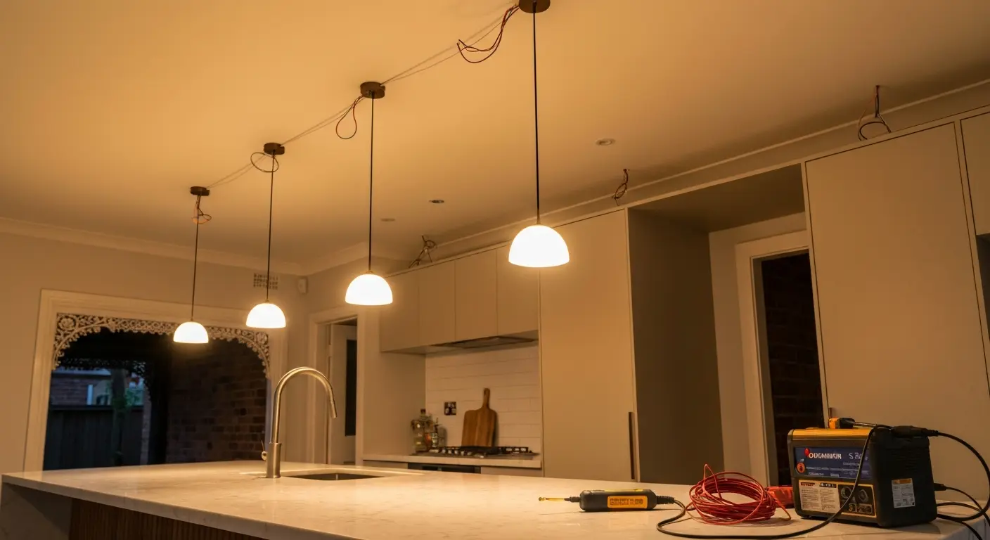 Kitchen lighting installation
