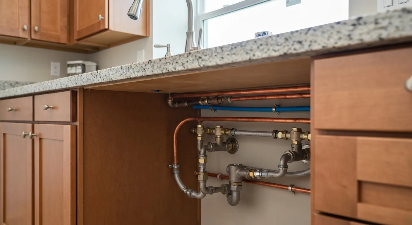 Kitchen supply line installation