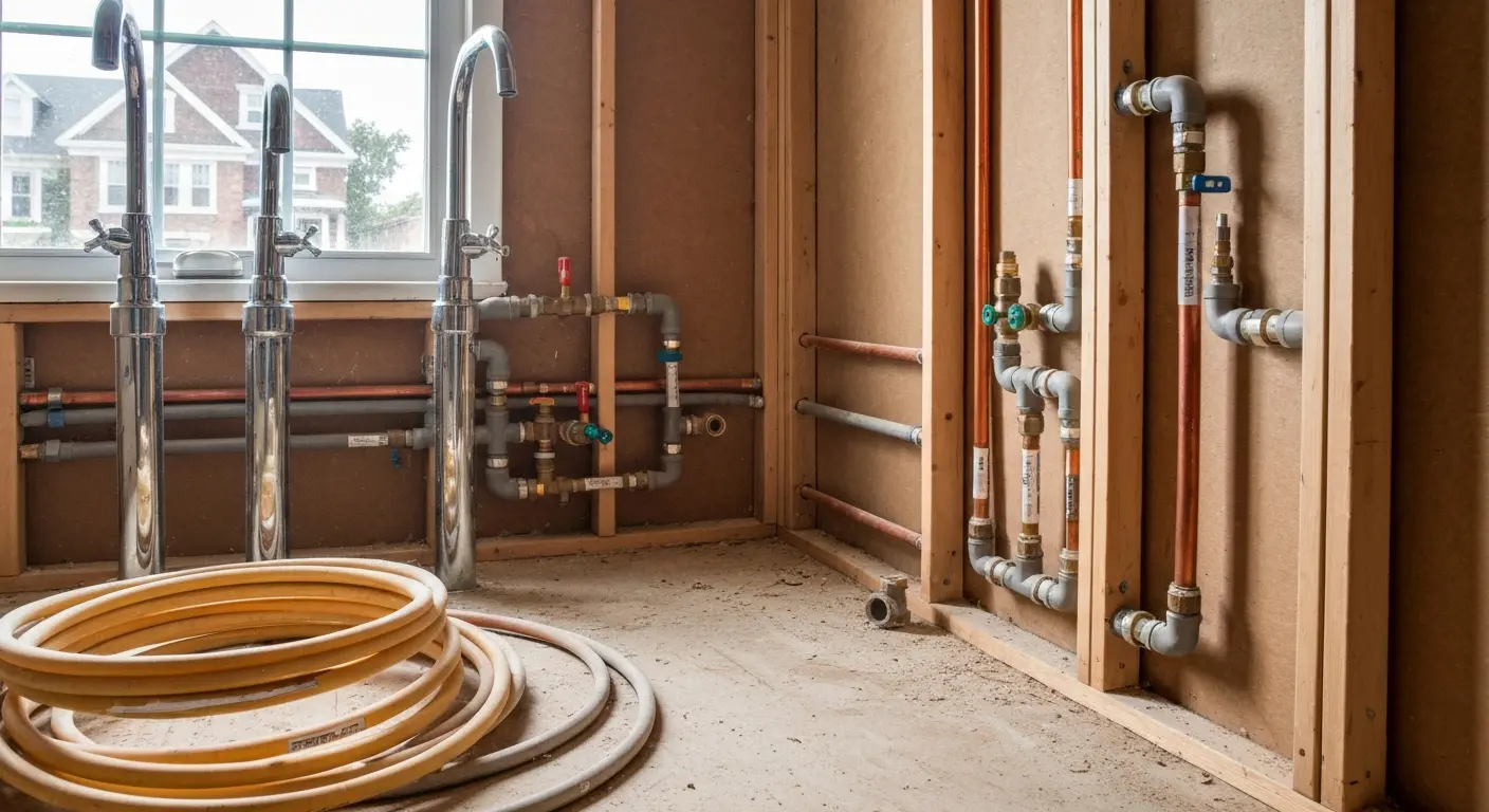 Kitchen plumbing installation