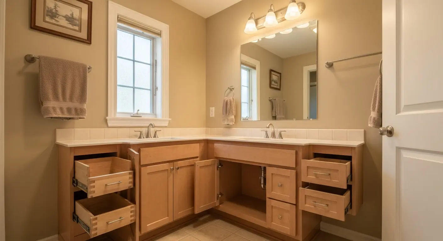 Bathroom cabinet installation