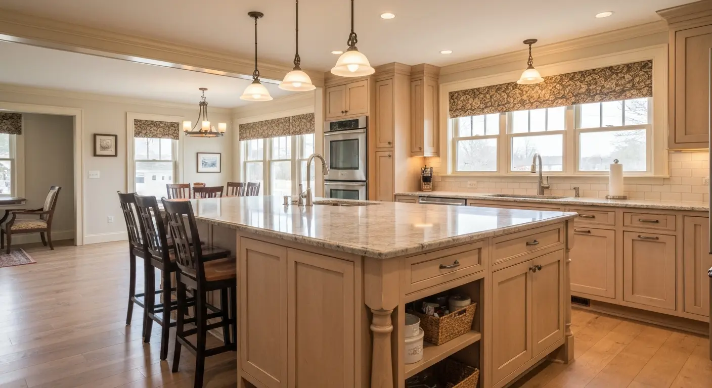 Kitchen island with seating