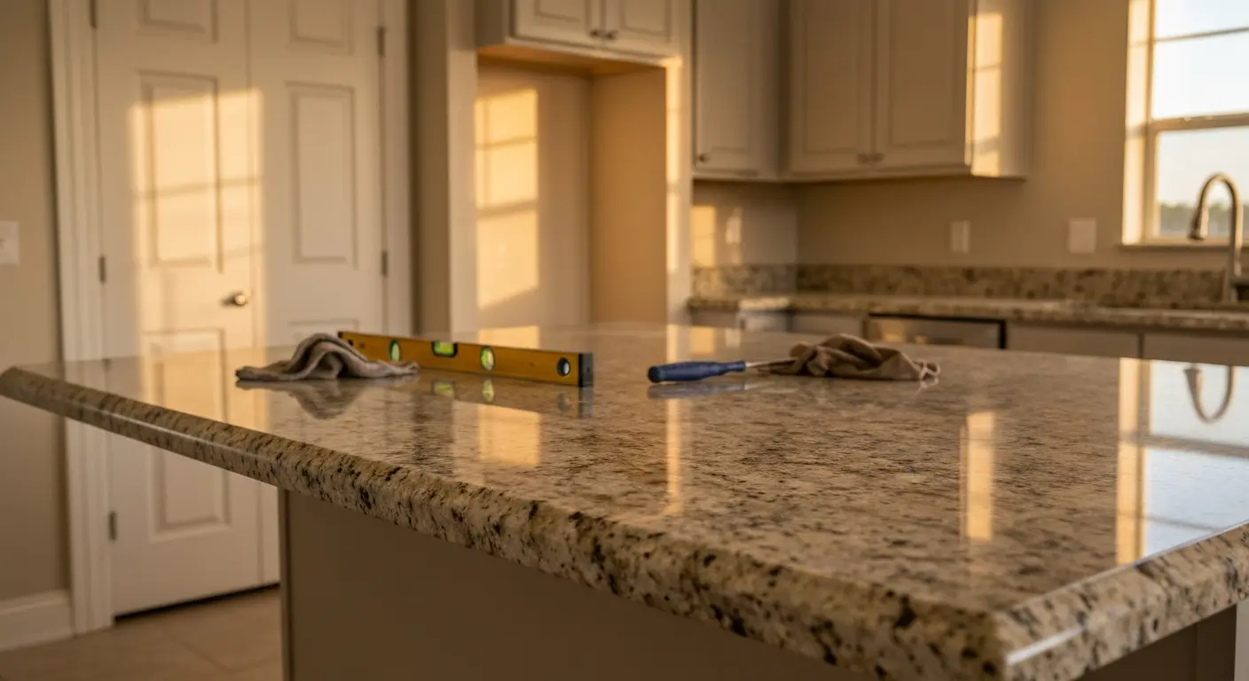 Granite countertop installation