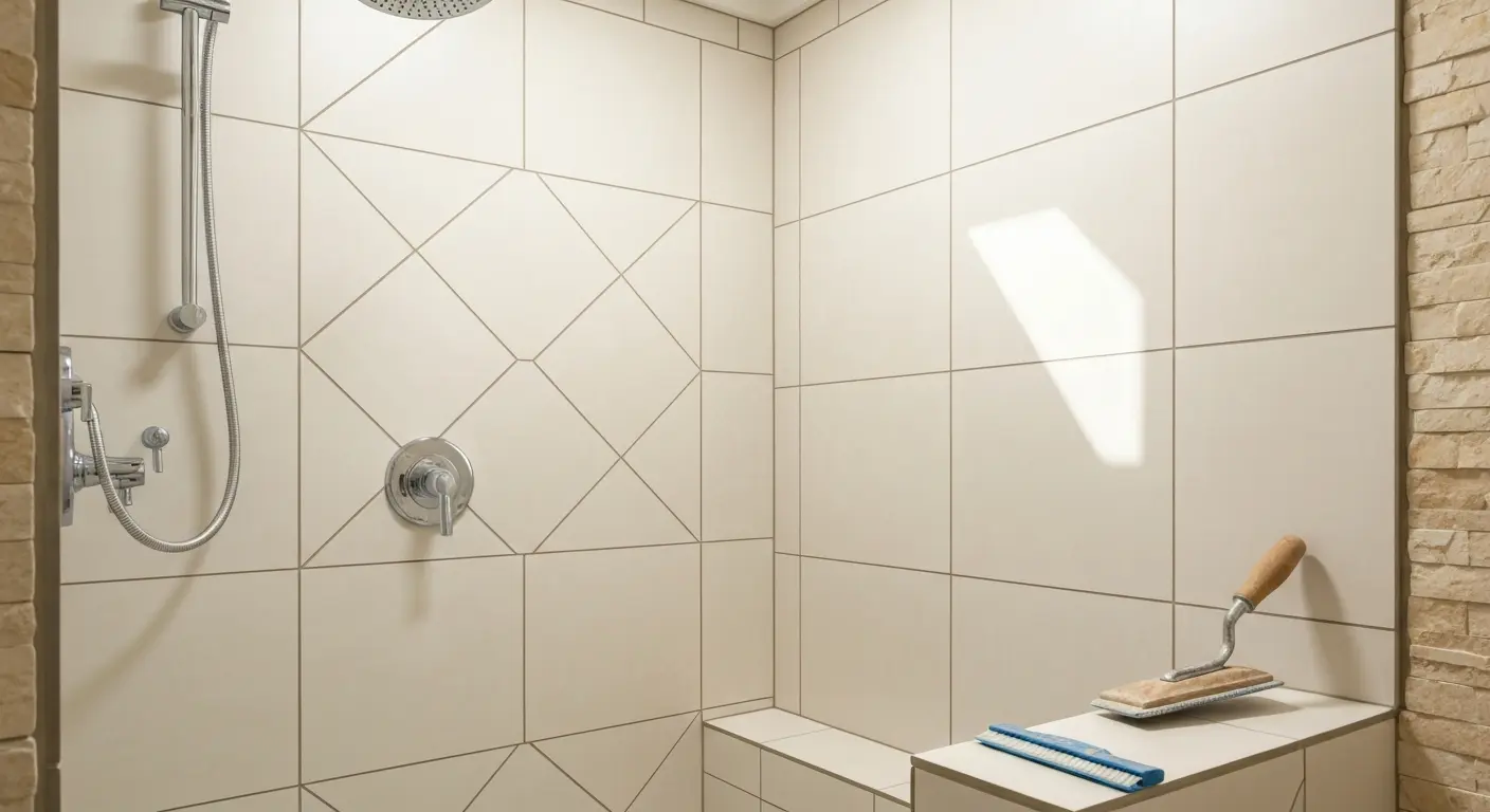 Bathroom tile installation