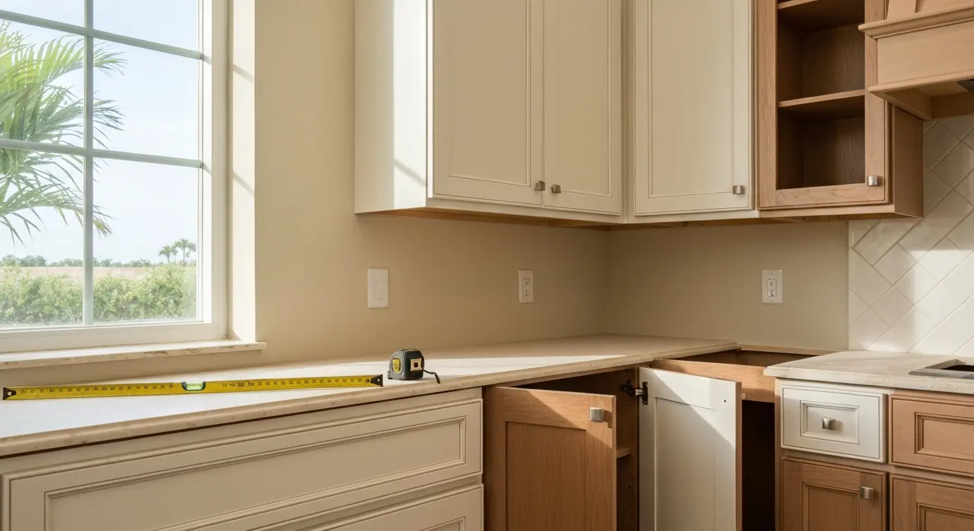 Custom cabinet installation