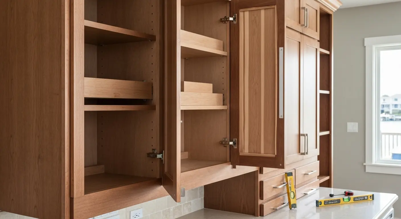 Custom kitchen cabinets installed