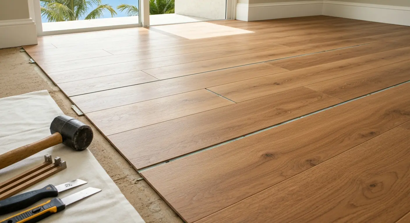 Vinyl plank flooring installation