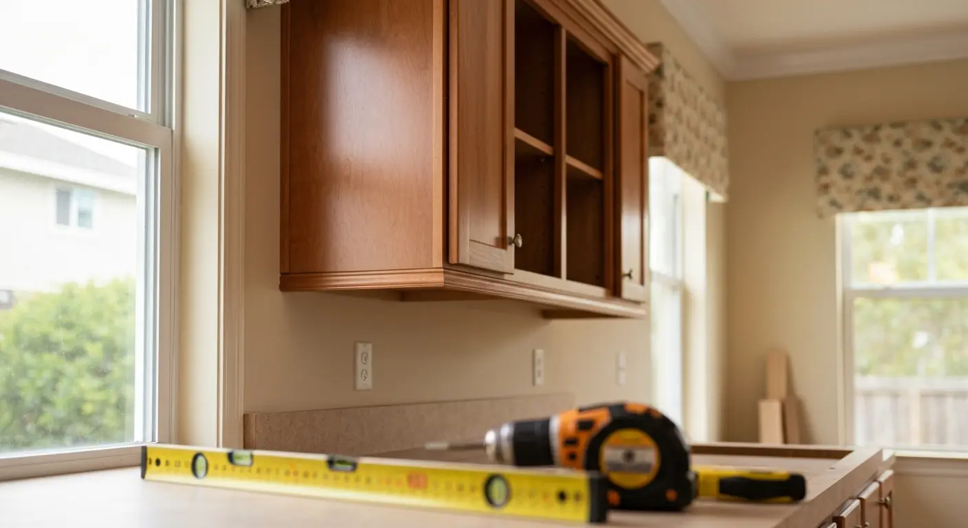 Custom kitchen cabinet installation