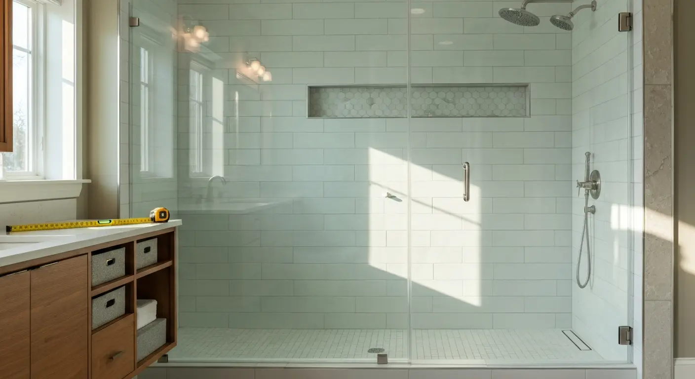 Bathroom remodel with walk-in shower