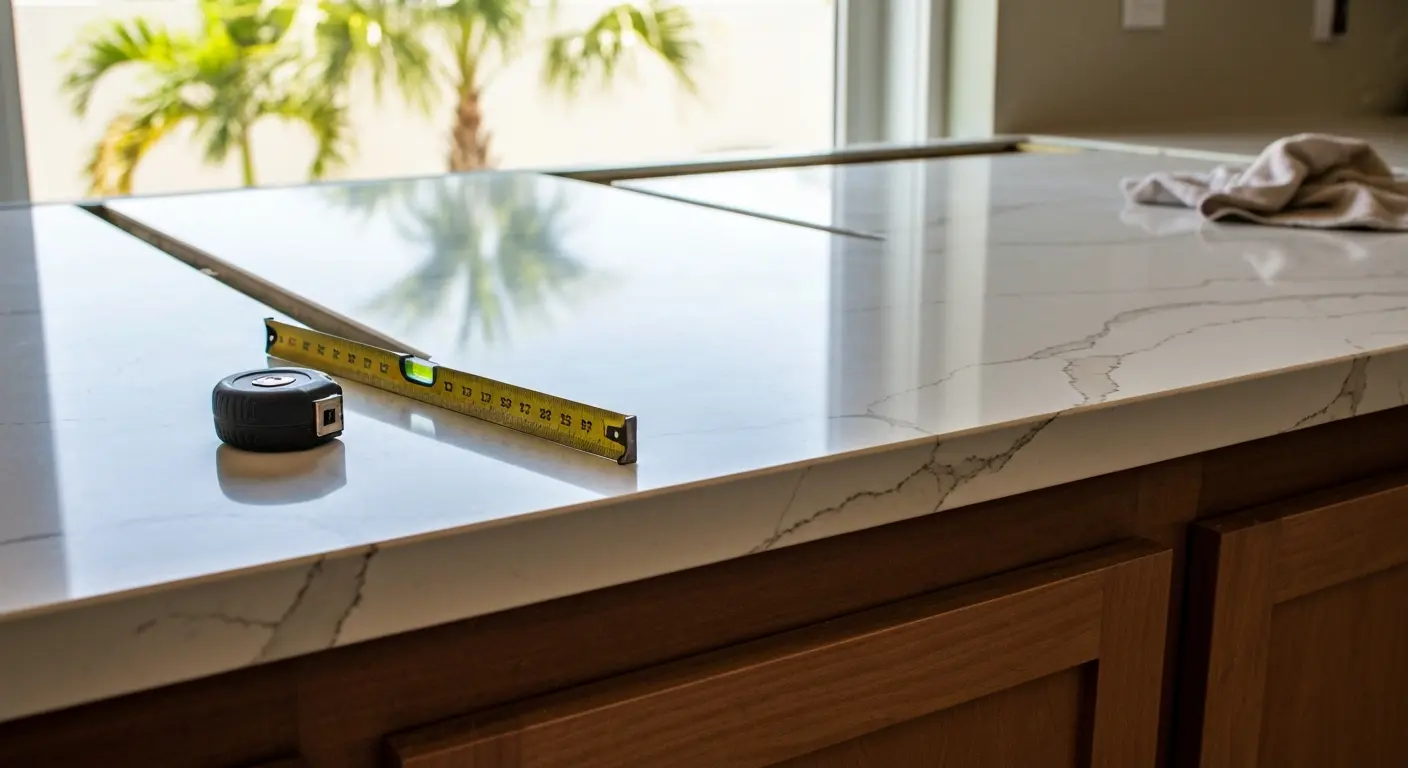 Kitchen countertop installation