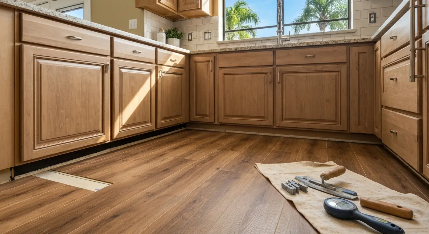 Rigid core vinyl flooring