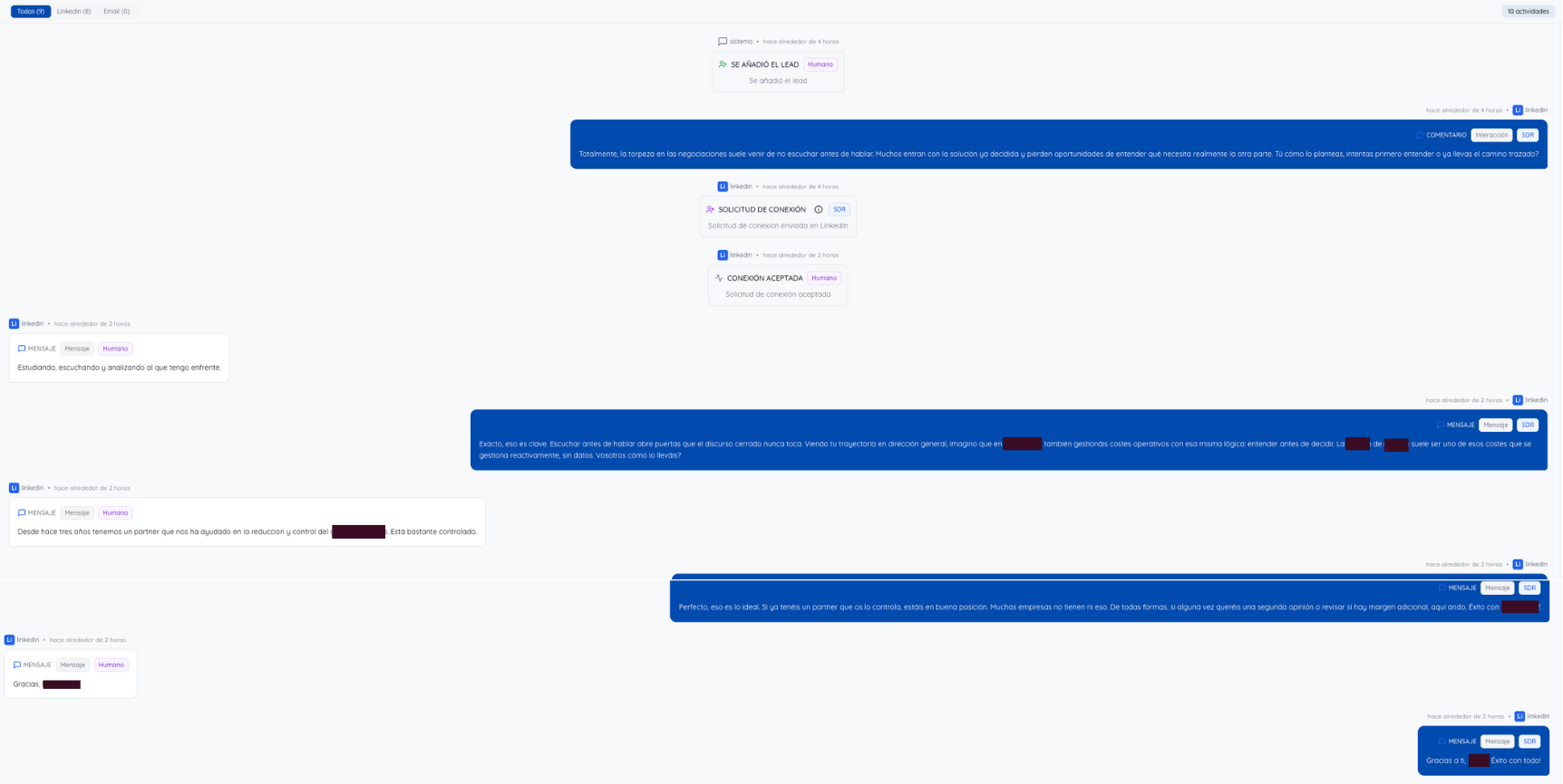 De comentario en publicación a conversación completa