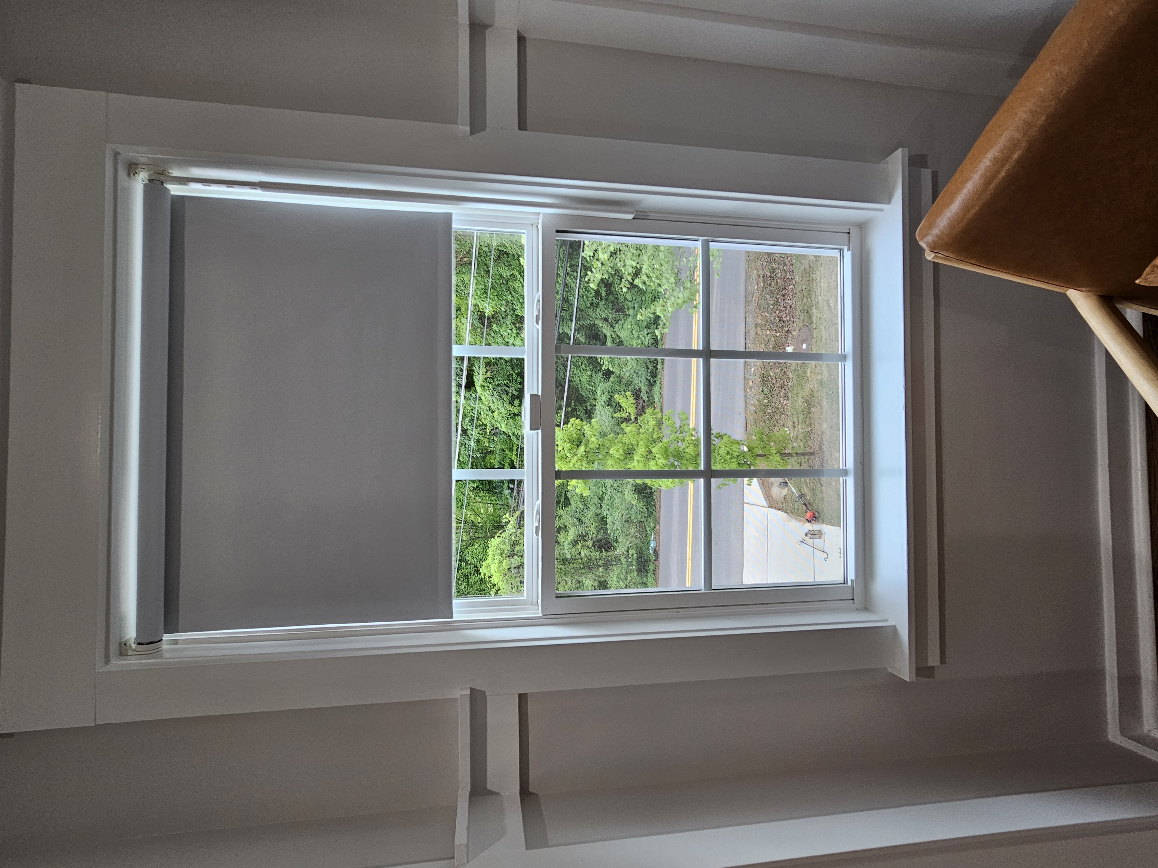 Window shade operating rod — push up to raise, pull down to lower