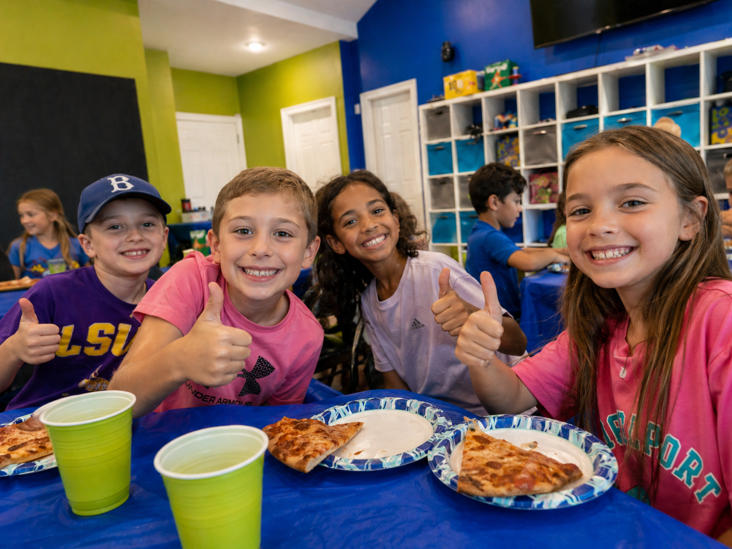 Happy kids celebrating