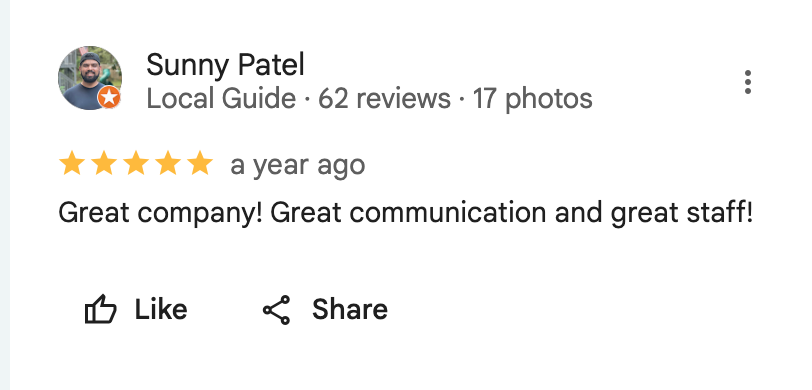 Google review — Oasis Hardscape LLC