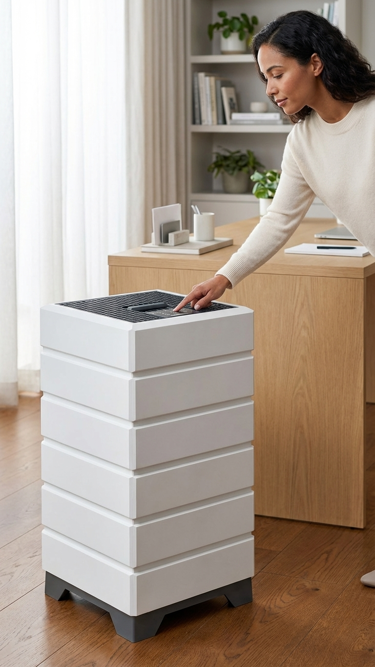 Aspen owner starting the purifier Aspen owner starting the purifier