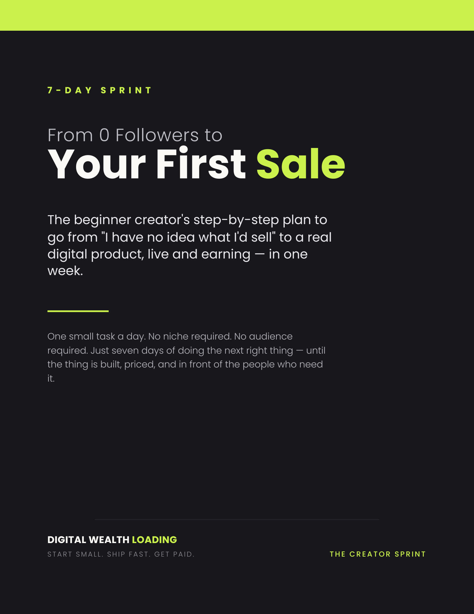 0 Followers to First Sale cover