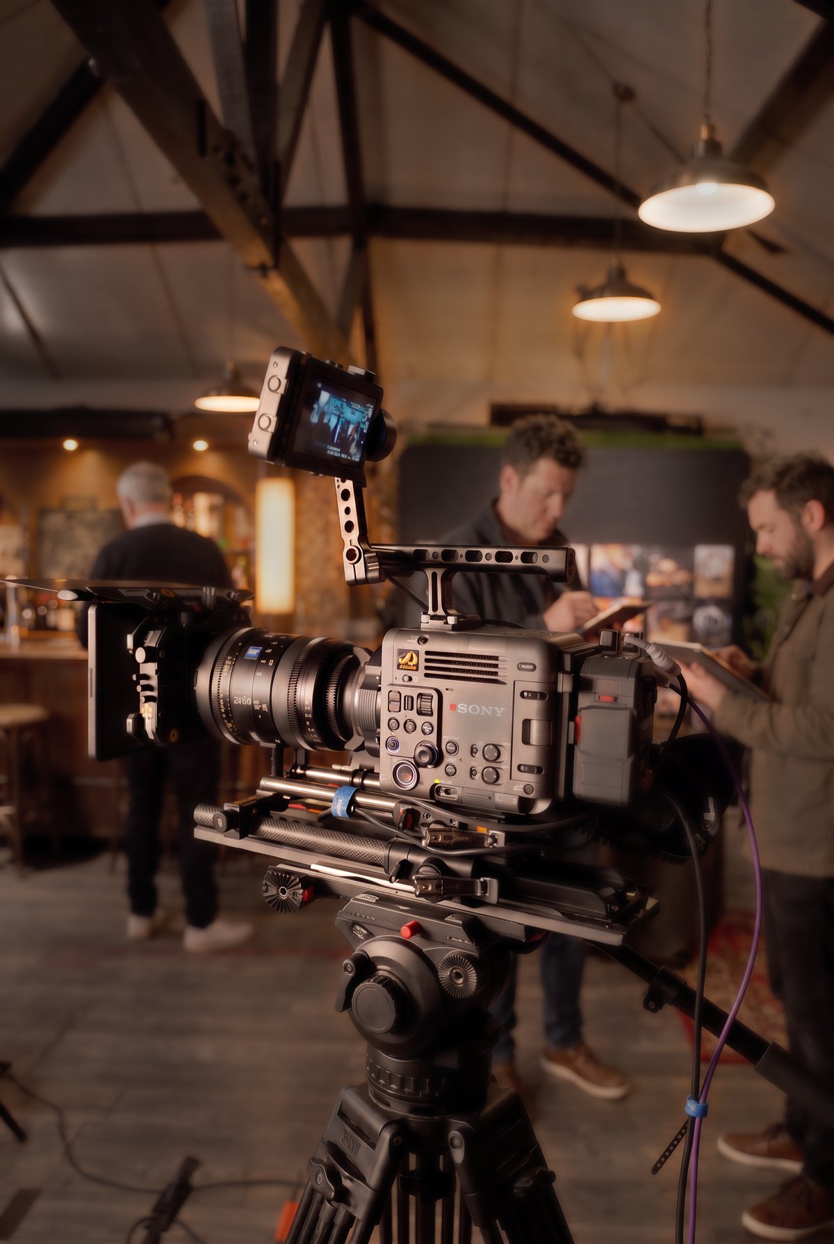 Forward Motion Films crew filming with a Sony CineAlta rig on location