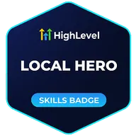 HighLevel SaaS Local Hero badge