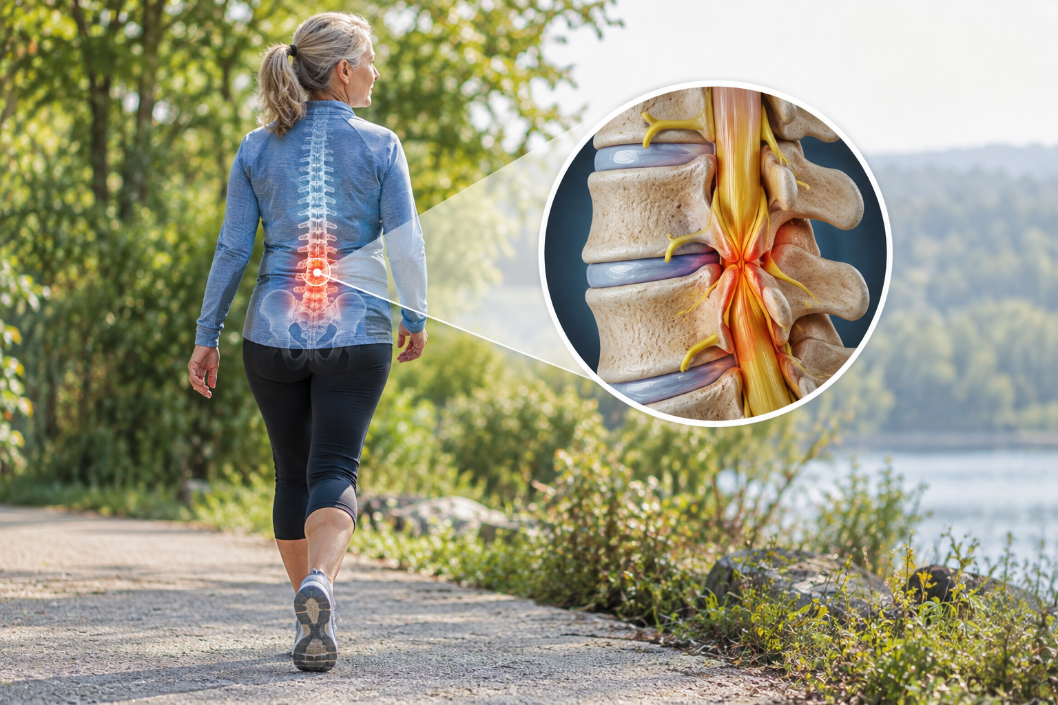 Older adult staying active while managing symptoms of spinal stenosis Older adult staying active while managing symptoms of spinal stenosis