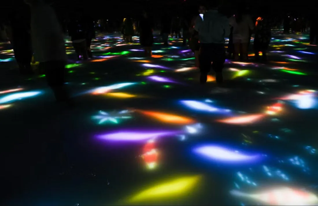 Illustrative example of responsive lighting in an interactive space