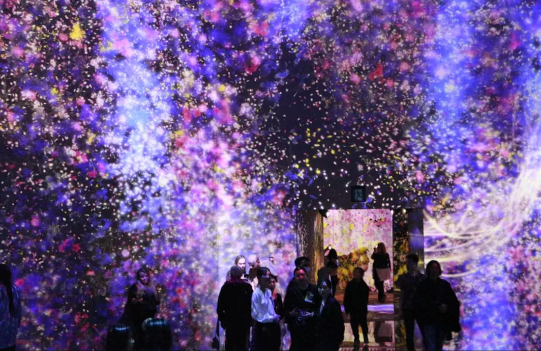 Illustrative example of digital displays in an interactive space