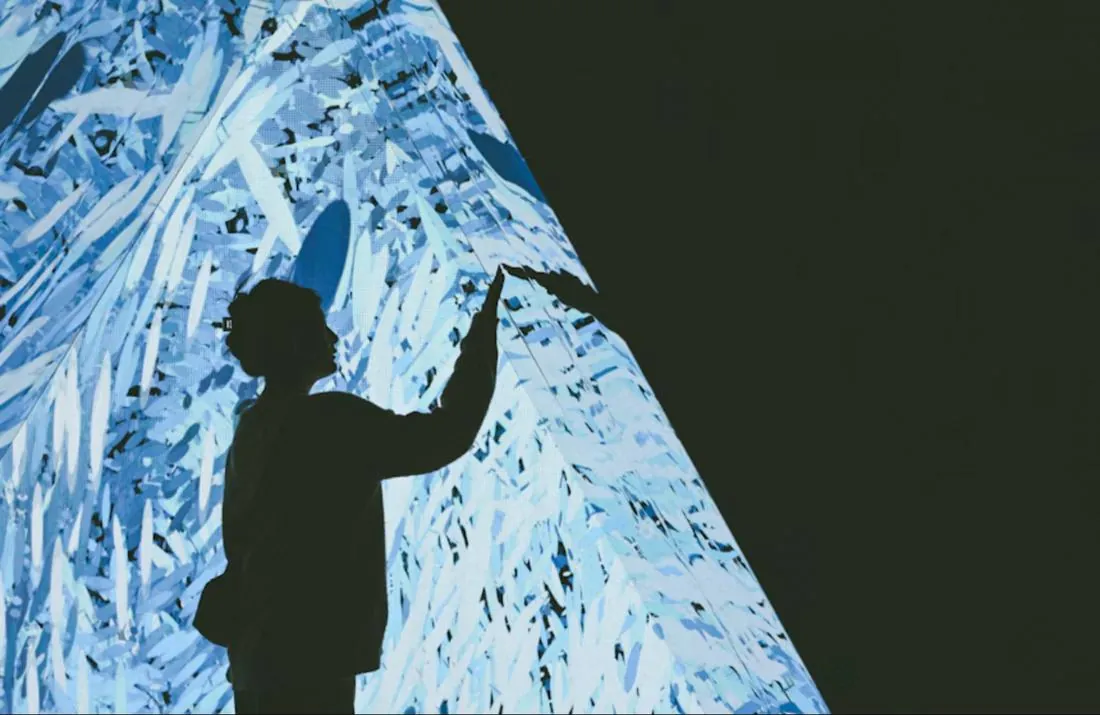 Illustrative example of interactive walls in an interactive space