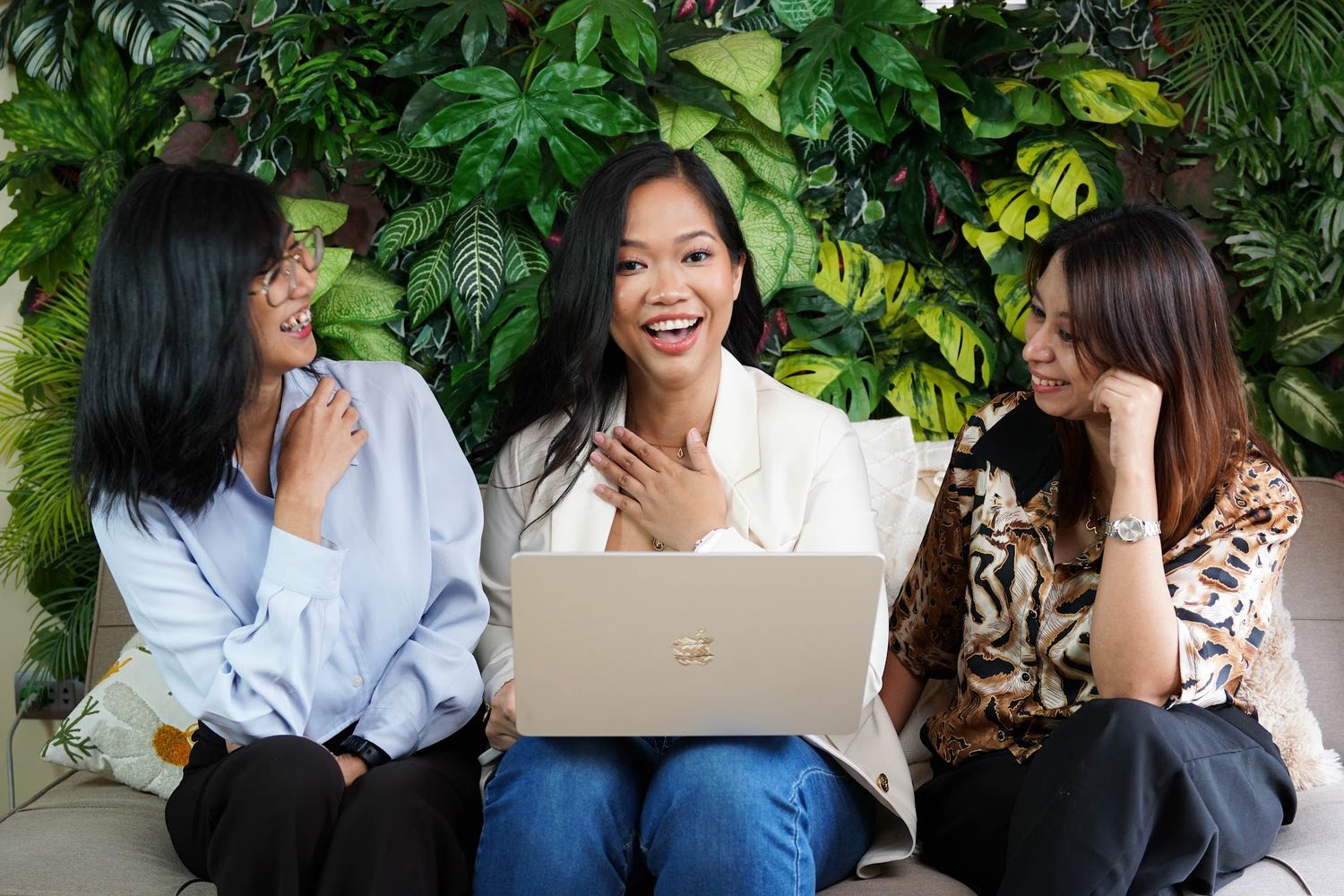 Annikka Aborro laughing with TAP team members