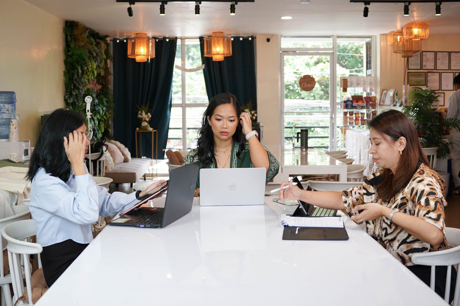 TAP team meeting around a table