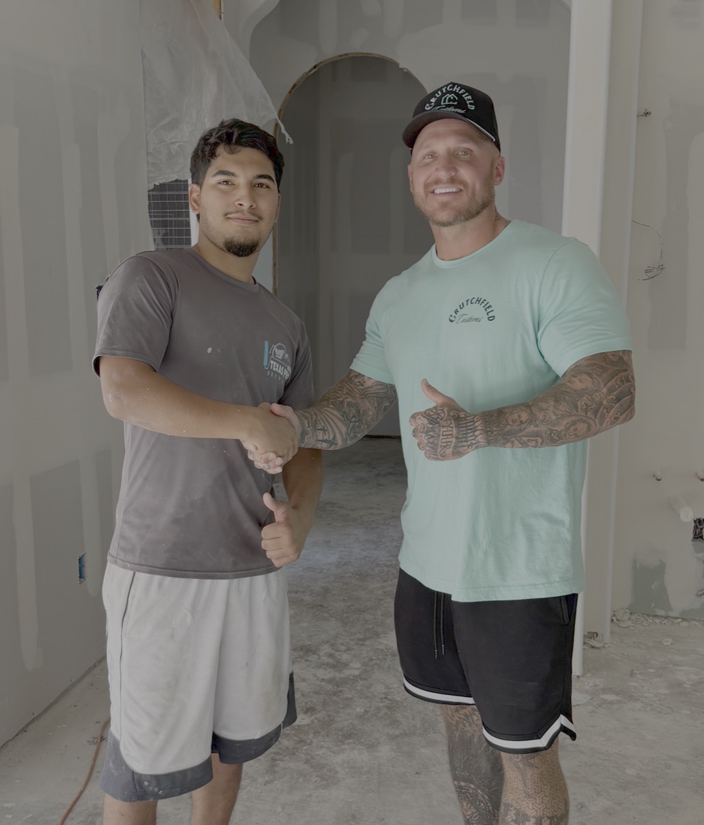 Ricardo inside his custom house project