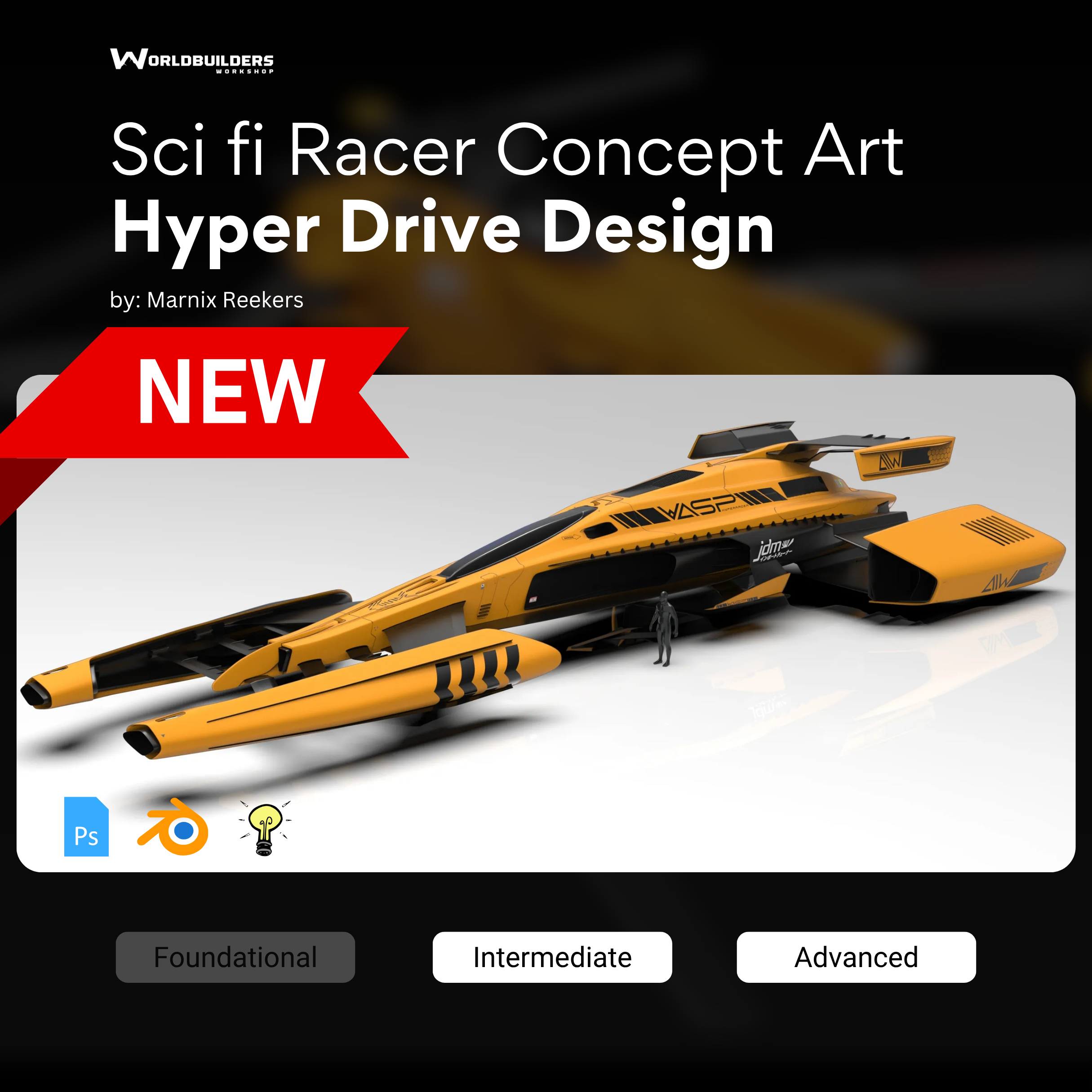 vehicle design concept art for digital artists