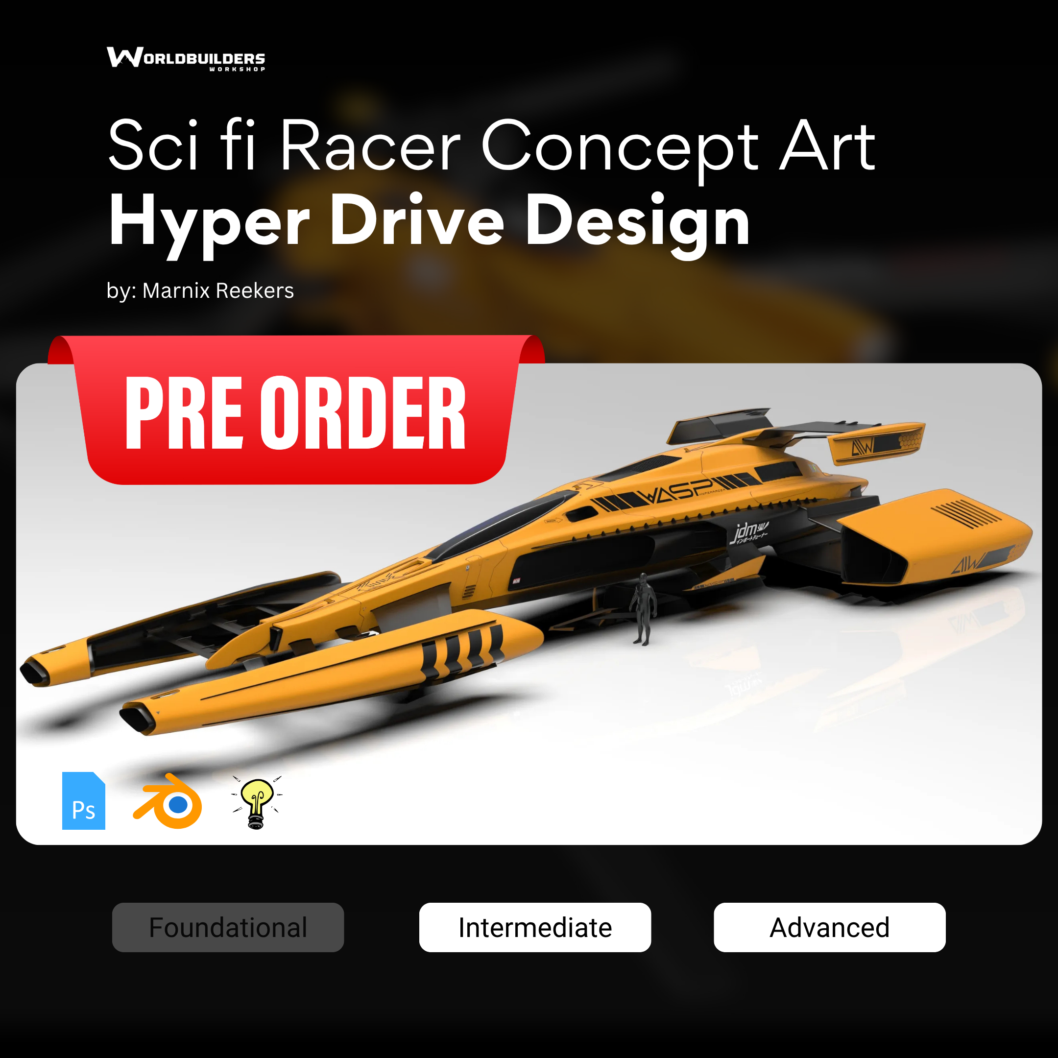 vehicle design concept art for digital artists