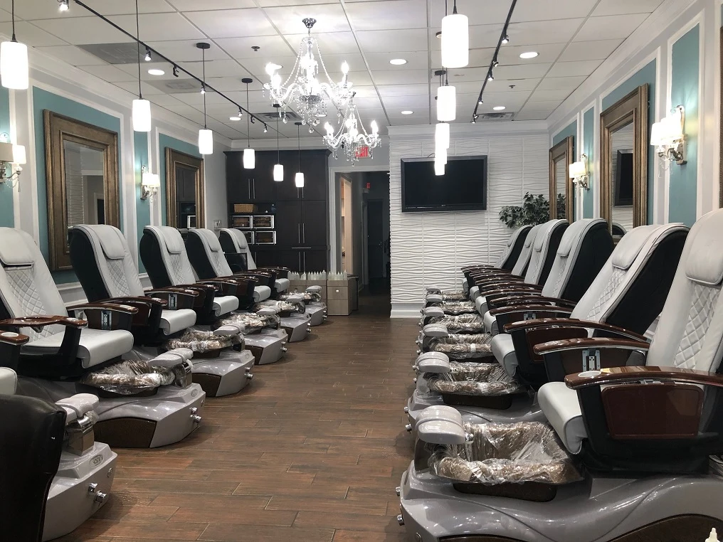 Pedicure chairs at L. Lovely Nails