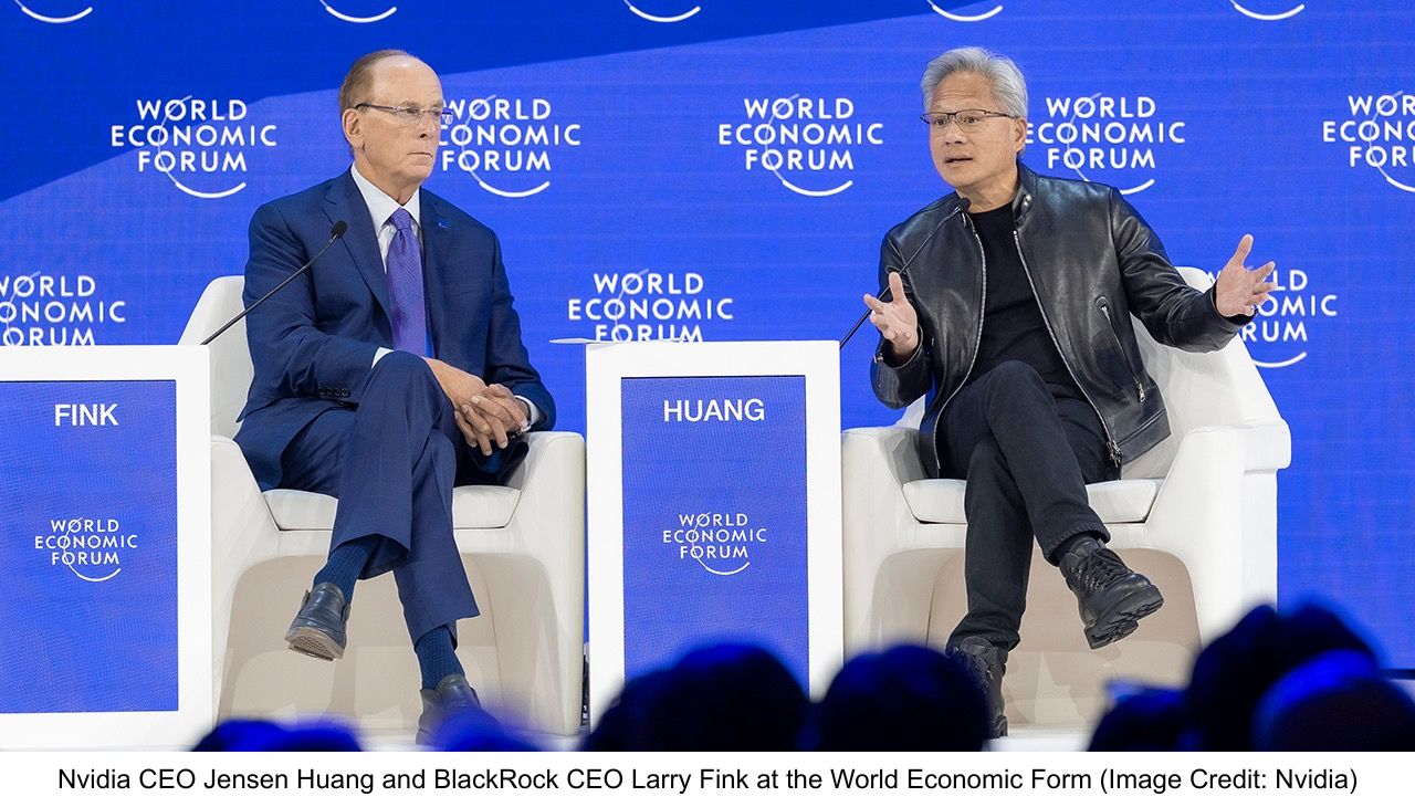 Larry Fink and Jensen Huang at the WEF Larry Fink and Jensen Huang at the WEF
