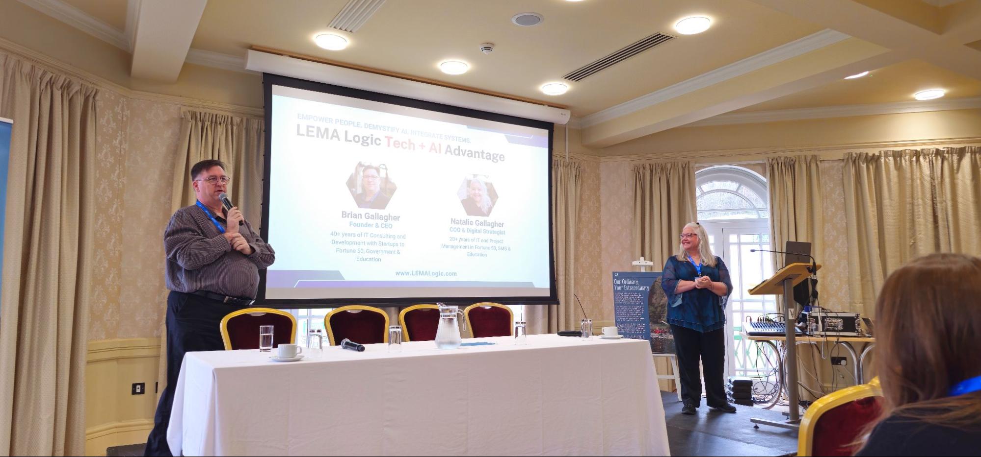 Brian and Natalie from LEMA Logic at the Villa Marina for Industry Day