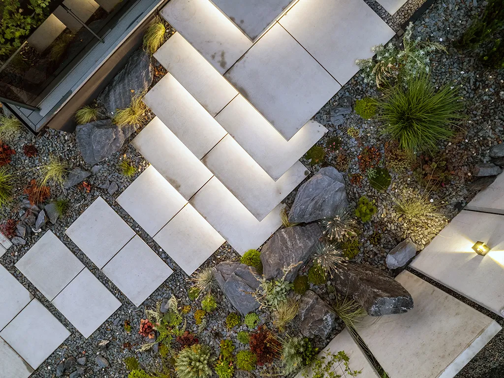 Hardscape block installation and outdoor structure work