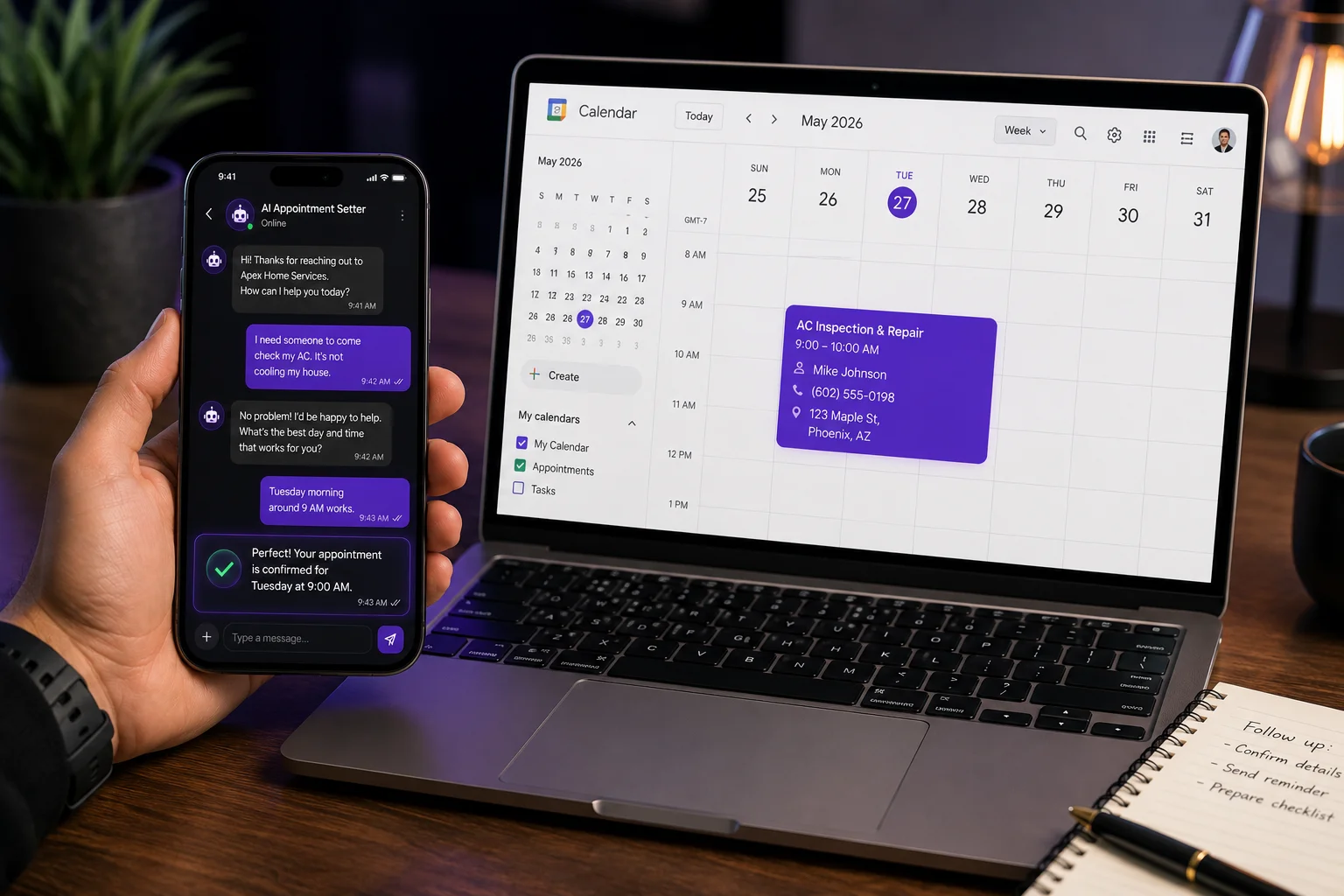 how ai appointment setting chatbot calendar integration works