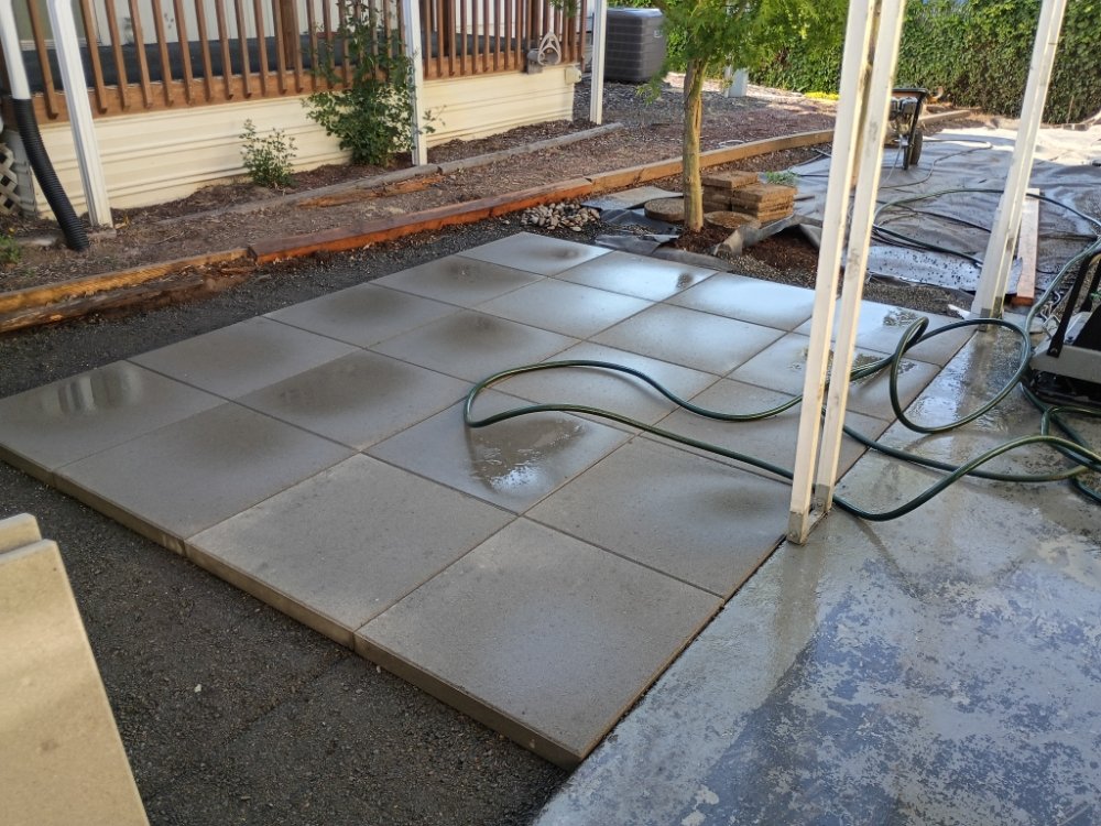 Outdoor property maintenance result in a residential setting