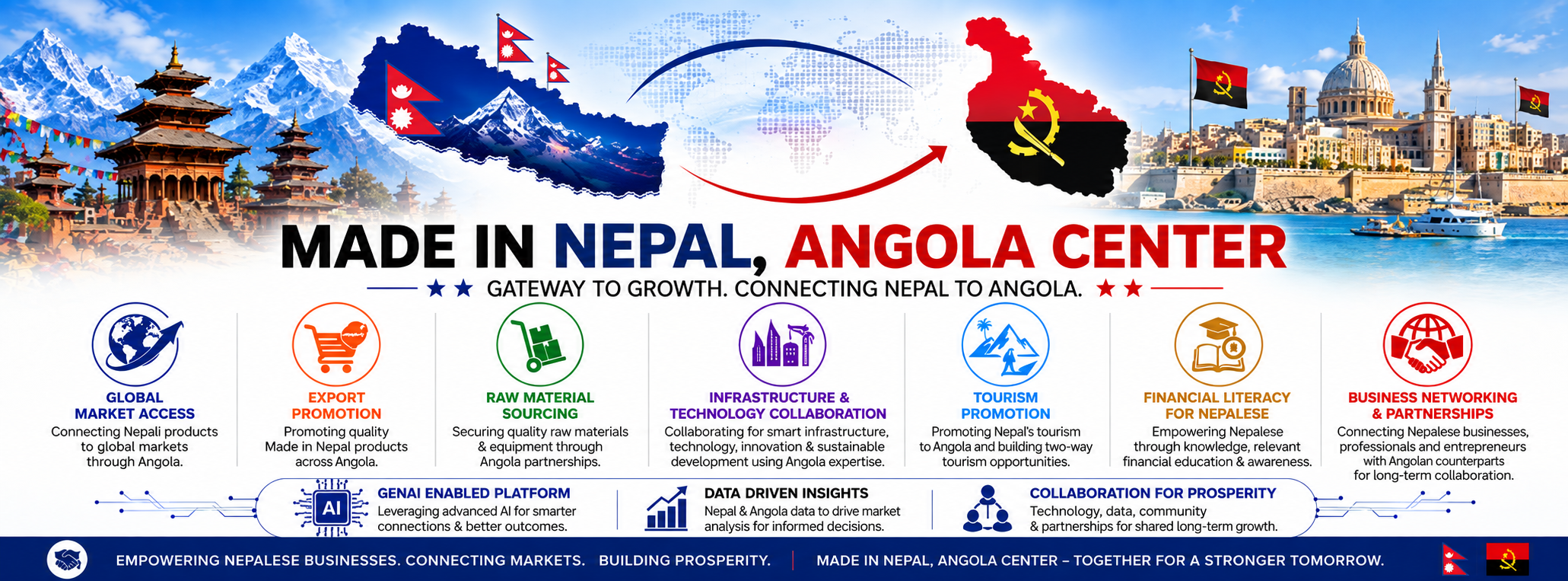 Made in Nepal, Angola Center cover artwork