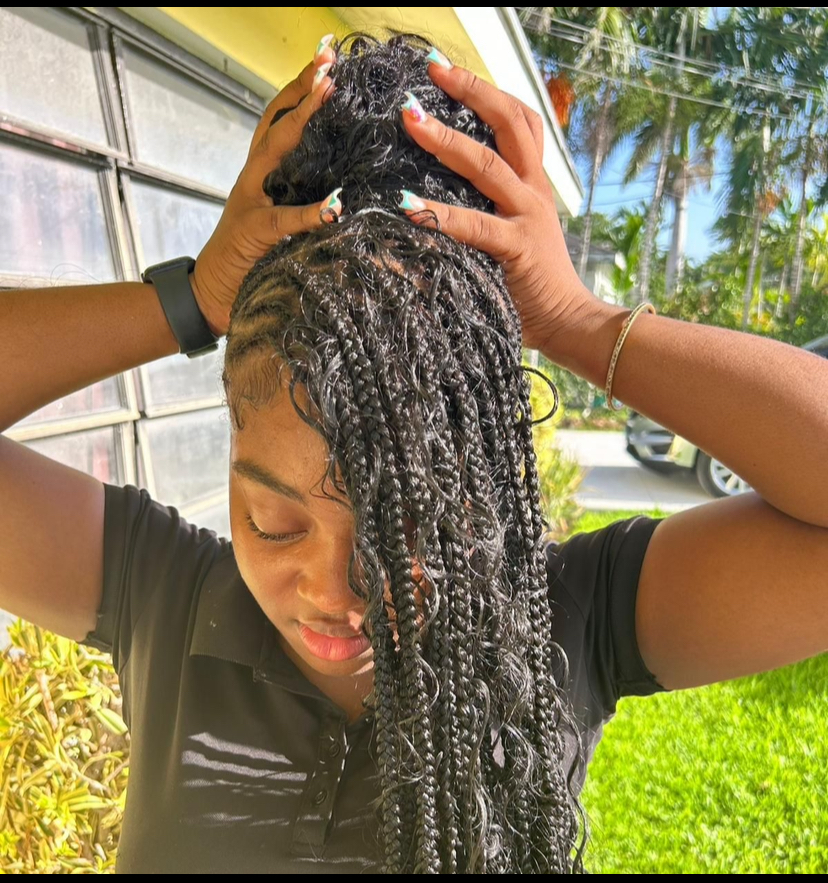 Knotless braids styled by Dolled by Dia - placeholder image