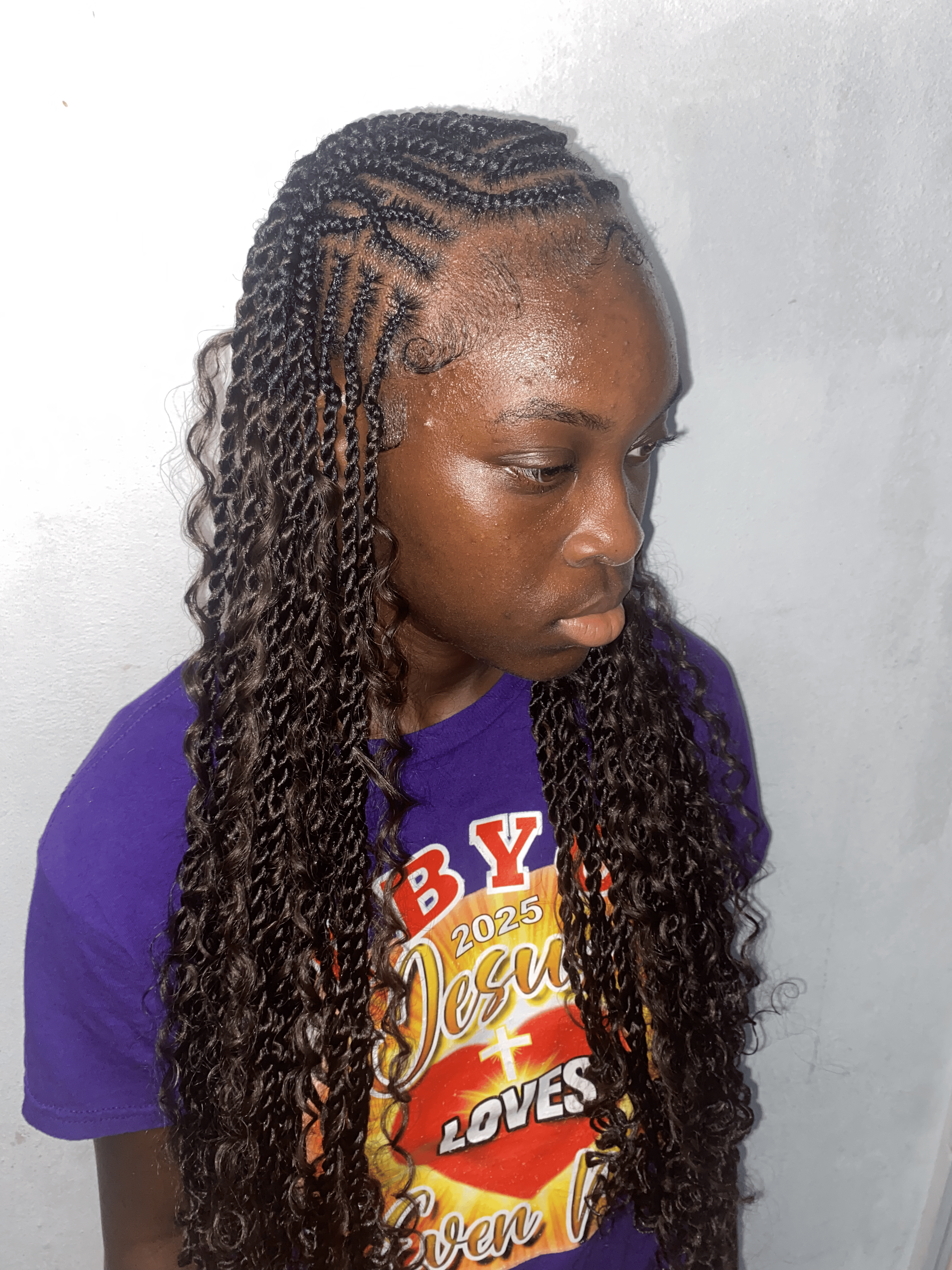 Braided hairstyle result by Dolled by Dia